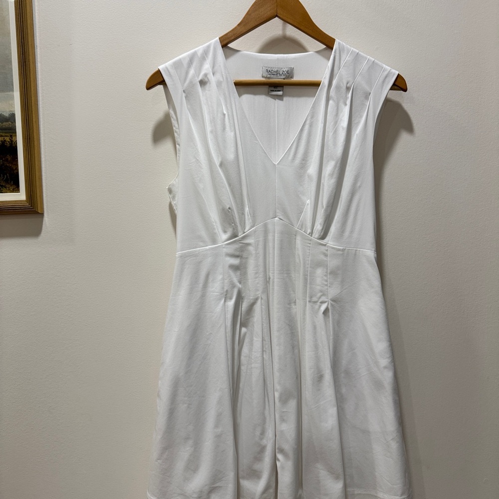 Rachel Zoe Elegant White V-Neck Dress